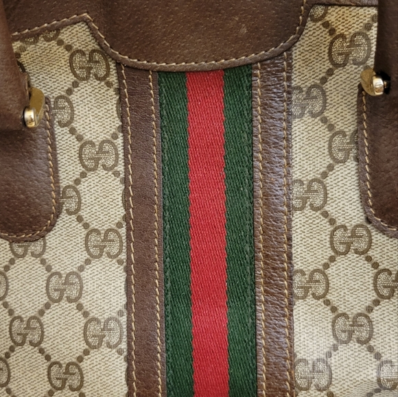 Gucci Tan Supreme Coated Canvas Ophidia Boston Handbag - Picture 12 of 16
